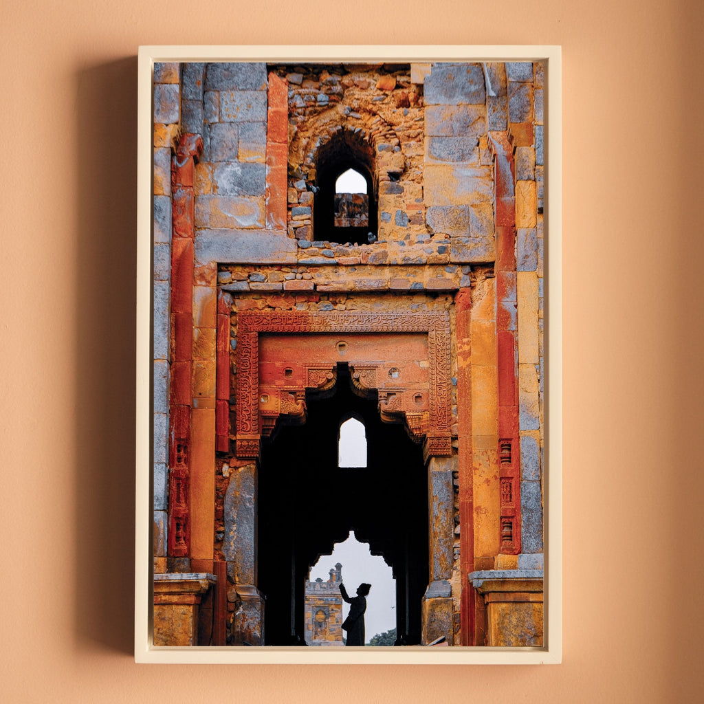 Lodhi Tomb – Winter Evening Light & Silhouette | Frame Within a Frame | Indian Heritage Fine Art Wall Photography Print