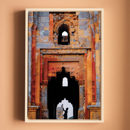 Lodhi Tomb – Winter Evening Light & Silhouette | Frame Within a Frame | Indian Heritage Fine Art Wall Photography Print