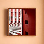 Jantar Mantar, New Delhi – Crimson Arches | Set of 5 Square Fine Art Wall Photography Prints