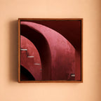 Jantar Mantar, New Delhi – Crimson Arches | Set of 5 Square Fine Art Wall Photography Prints
