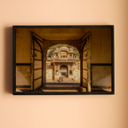 Galta Ji Temple Complex – Frame Within a Frame | Morning Light, Golden Stone & Sacred Depth | Fine Art Wall Photography Print
