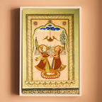 Radha Krishna – The Meeting | Shekhawati Haveli Fresco | Fine Art Wall Photography Print