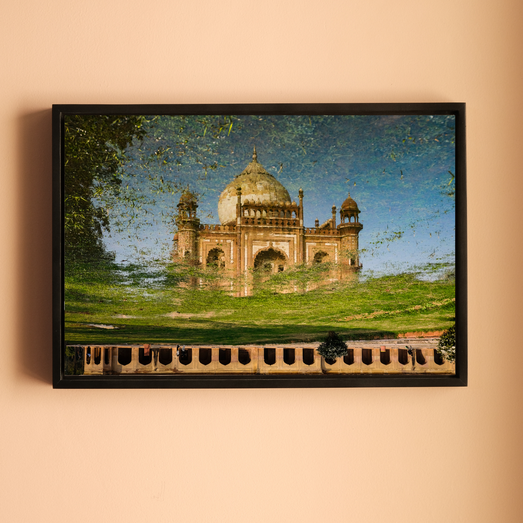 Safdarjung Tomb – Captured in Reflection | Astounding Symmetry & Mughal Grandeur | Fine Art Wall Photography Print