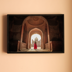 Safdarjung Tomb – Woman in Red | A Story of Peace, Love & Contrast in Sunlight | Fine Art Wall Photography Print