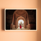 Safdarjung Tomb – Woman in Red | A Story of Peace, Love & Contrast in Sunlight | Fine Art Wall Photography Print