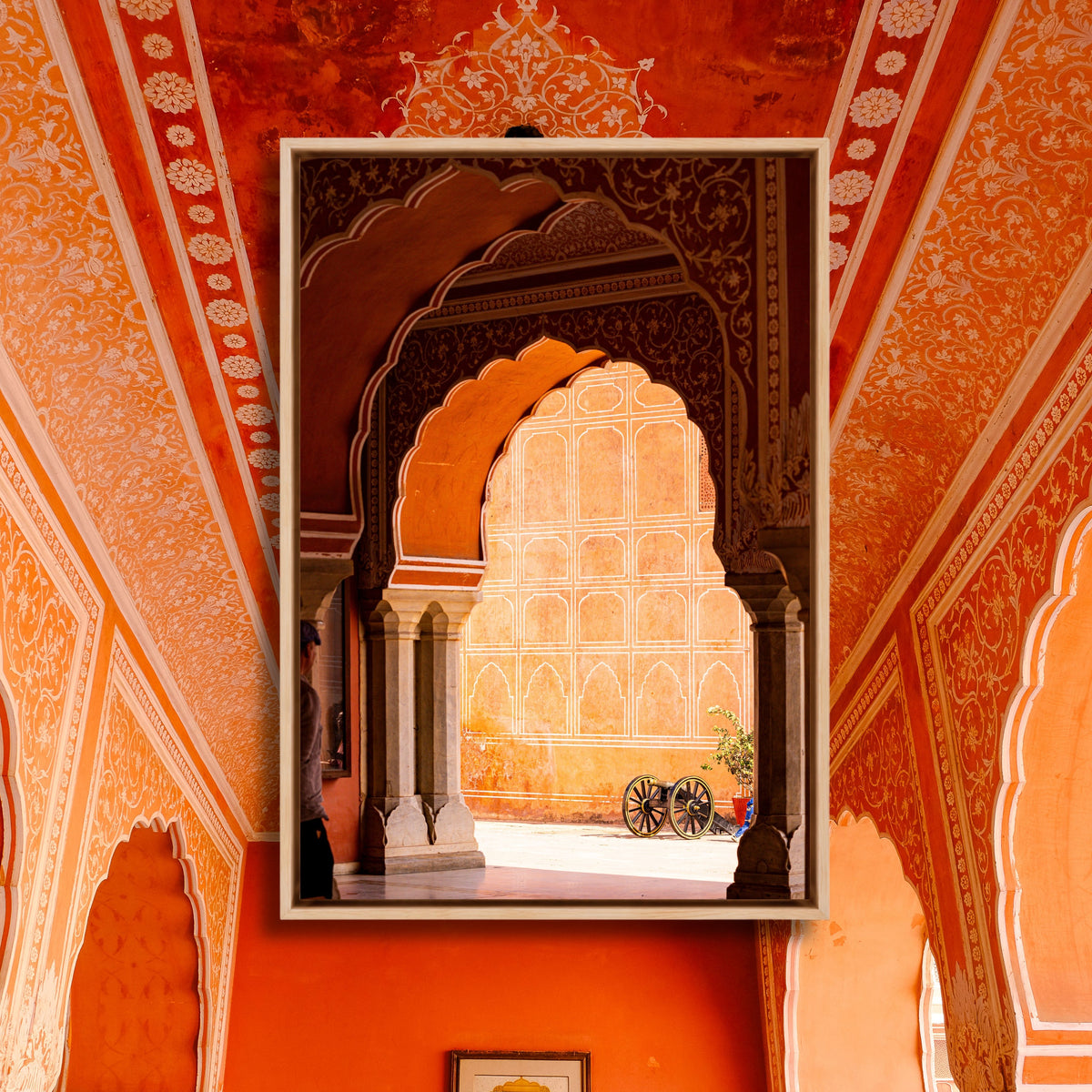 City Palace Jaipur – The Orange Courtyard & the Cannon | Fine Art Wall Photography Print