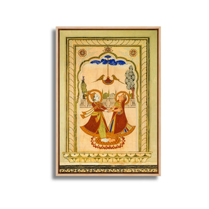 Radha Krishna – The Meeting | Shekhawati Haveli Fresco | Fine Art Wall Photography Print