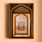 Humayun's Tomb – Jaali in Golden Light | Mughal Arch & Stone Lattice Fine Art Wall Photography Print