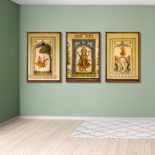 Ardhnareshwar Fresco – Poddar Haveli, Shekhawati | Ancient Rajasthan Fine Art Wall Photography Print