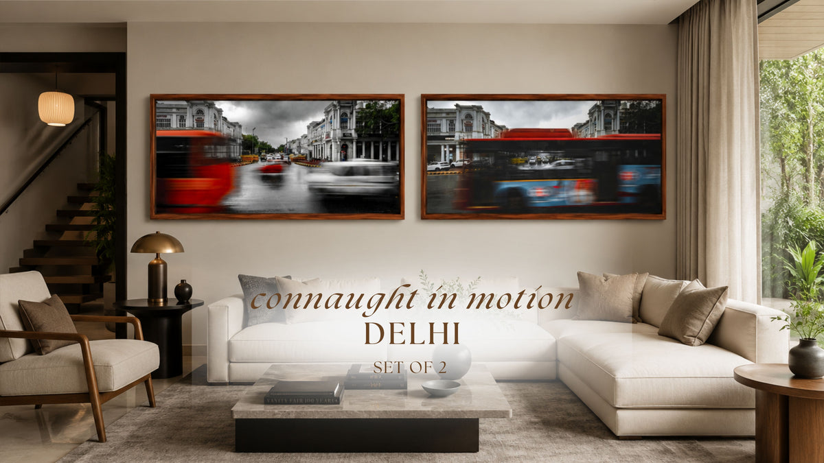 Connaught Place, New Delhi – Monsoon Traffic & Storm Clouds | Fine Art Wall Photography Print