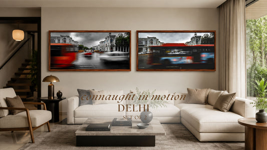 Connaught in Motion, Where Rain Writes the City | Set of 2